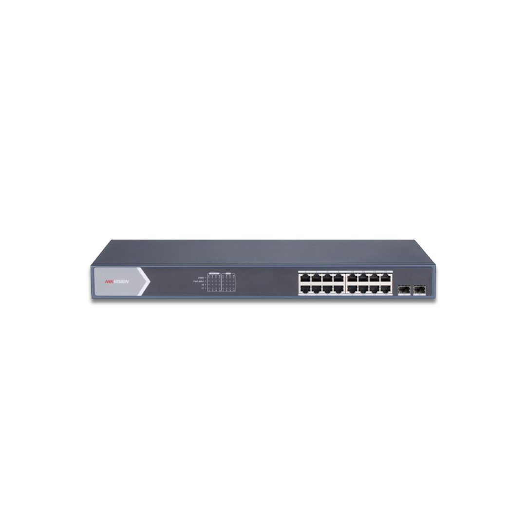 HIKVISION DS-3E0518P-E/M - 16 Port Gigabit Unmanaged POE Switch