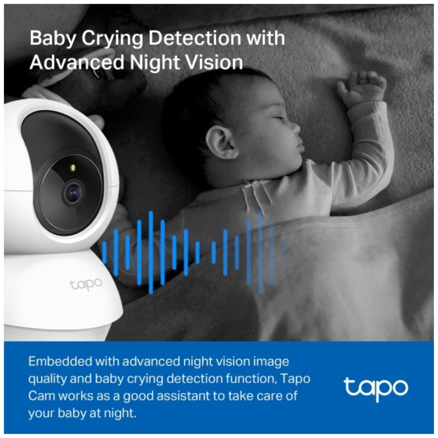 Détection des pleurs de bébé et vision nocturne avancée