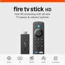 Fire TV Stick HD, Free and Live TV, Alexa Voice Remote, Smart Home Controls, HD Streaming - Black