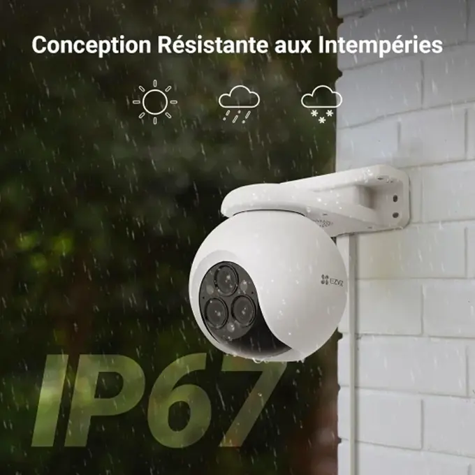 Résistante à la pluie, à la neige et à la poussière