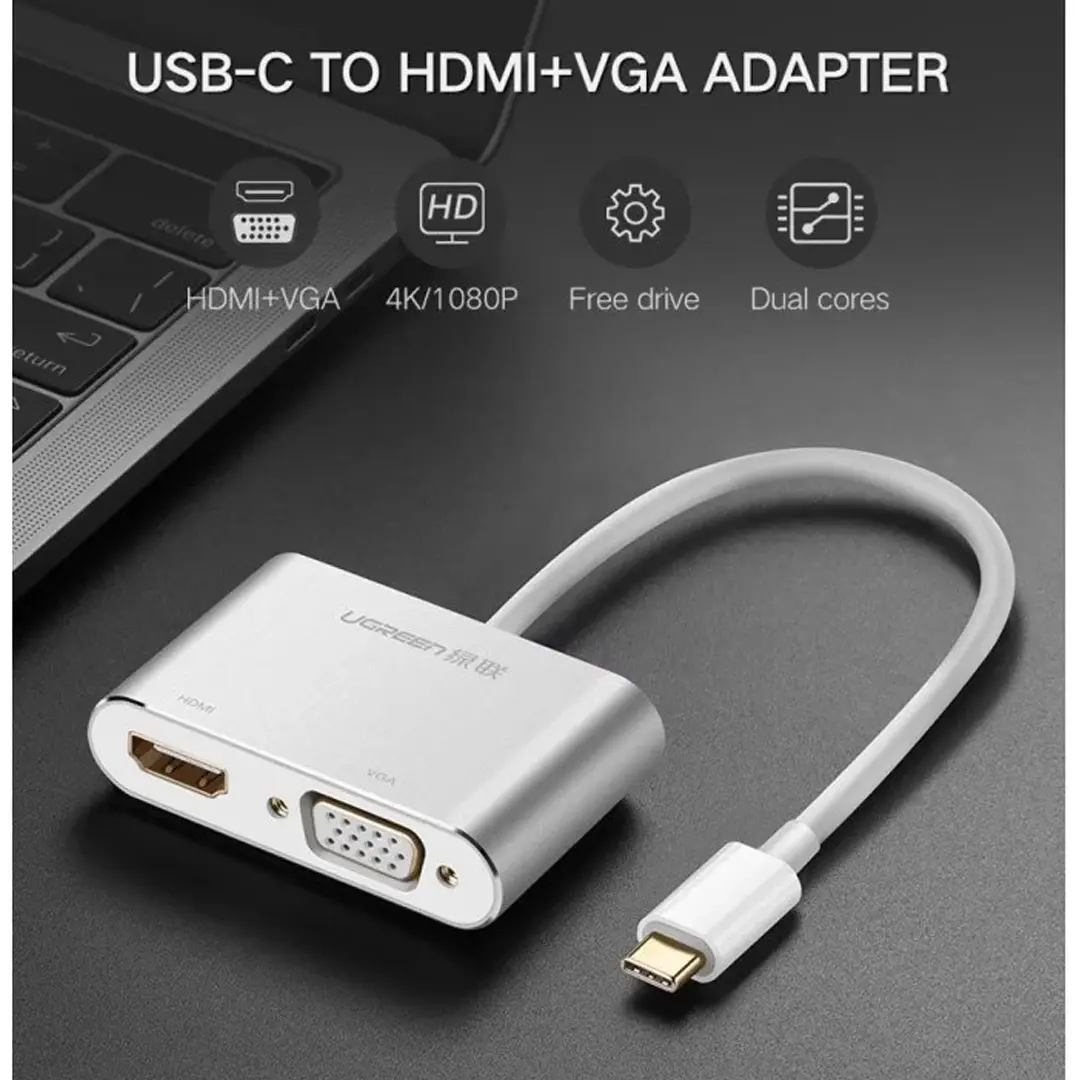 HDMI + VGA depuis un seul USB-C — connectez votre Mac au monde des écrans modernes et anciens