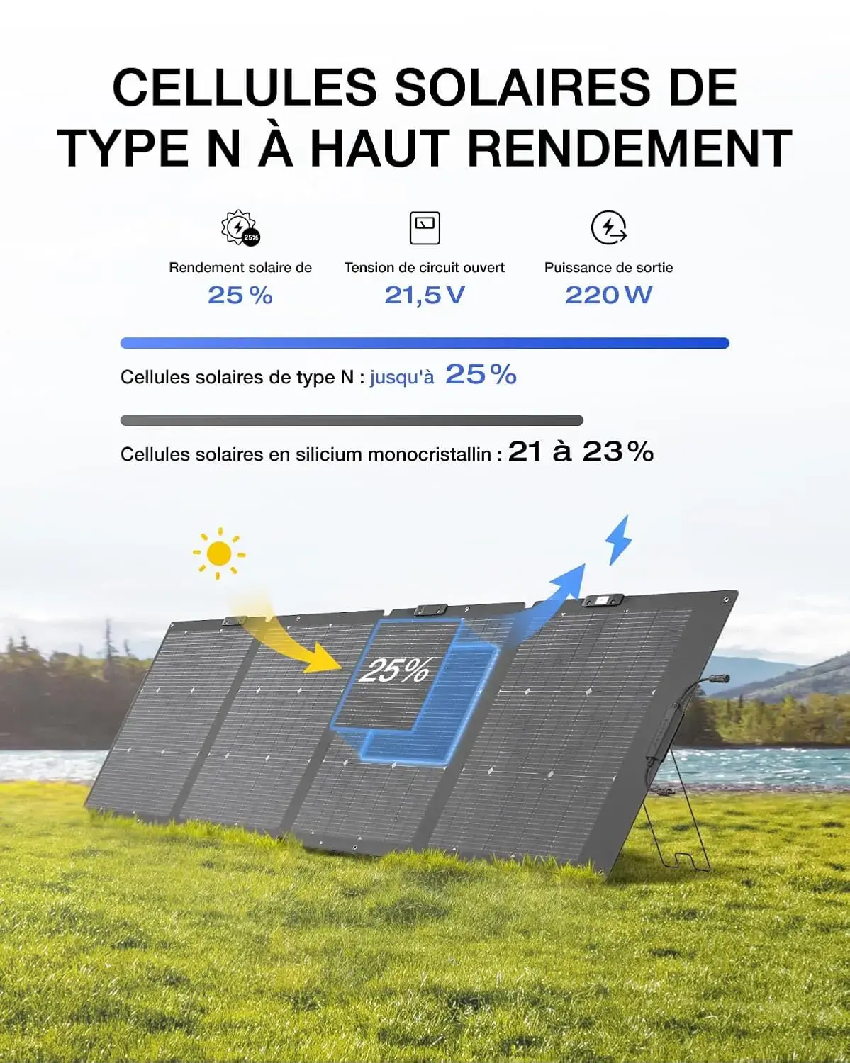 Cellules solaires de Type N à haut rendement