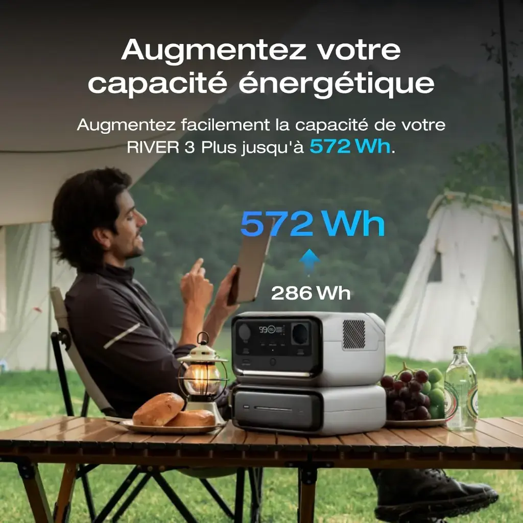Augmentez votre capacité énergétique jusqu'à 572 Wh