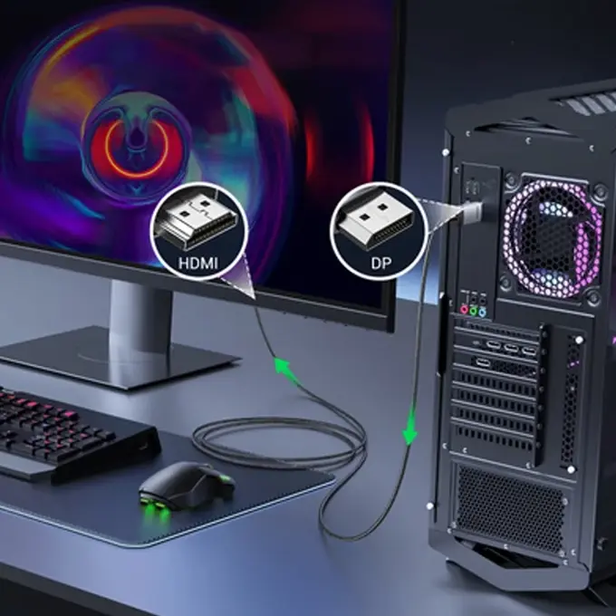 Gaming PC GPU avec sortie DP → moniteur HDMI — UGREEN DP119 pour connecter votre tour de jeu à n'importe quel écran HDMI
