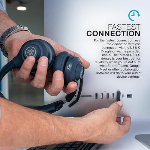 JLab Go Work Wireless on-Ear Headset Gen 2 - Black