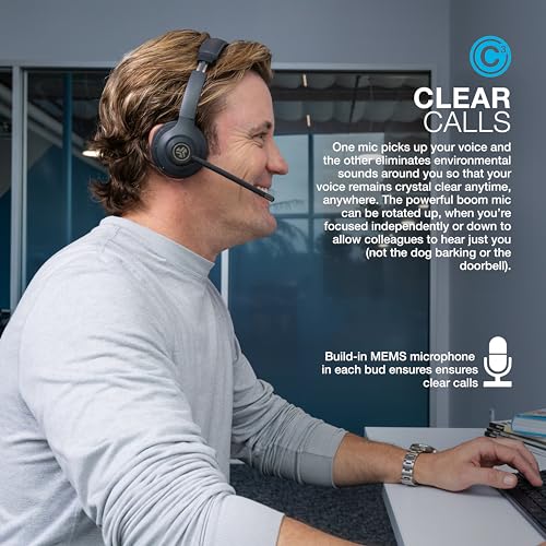 JLab Go Work Wireless on-Ear Headset Gen 2 - Black