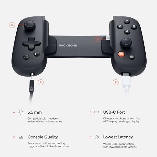(BUNDLE) BACKBONE One Mobile Gaming Controller + Case (Open Box)