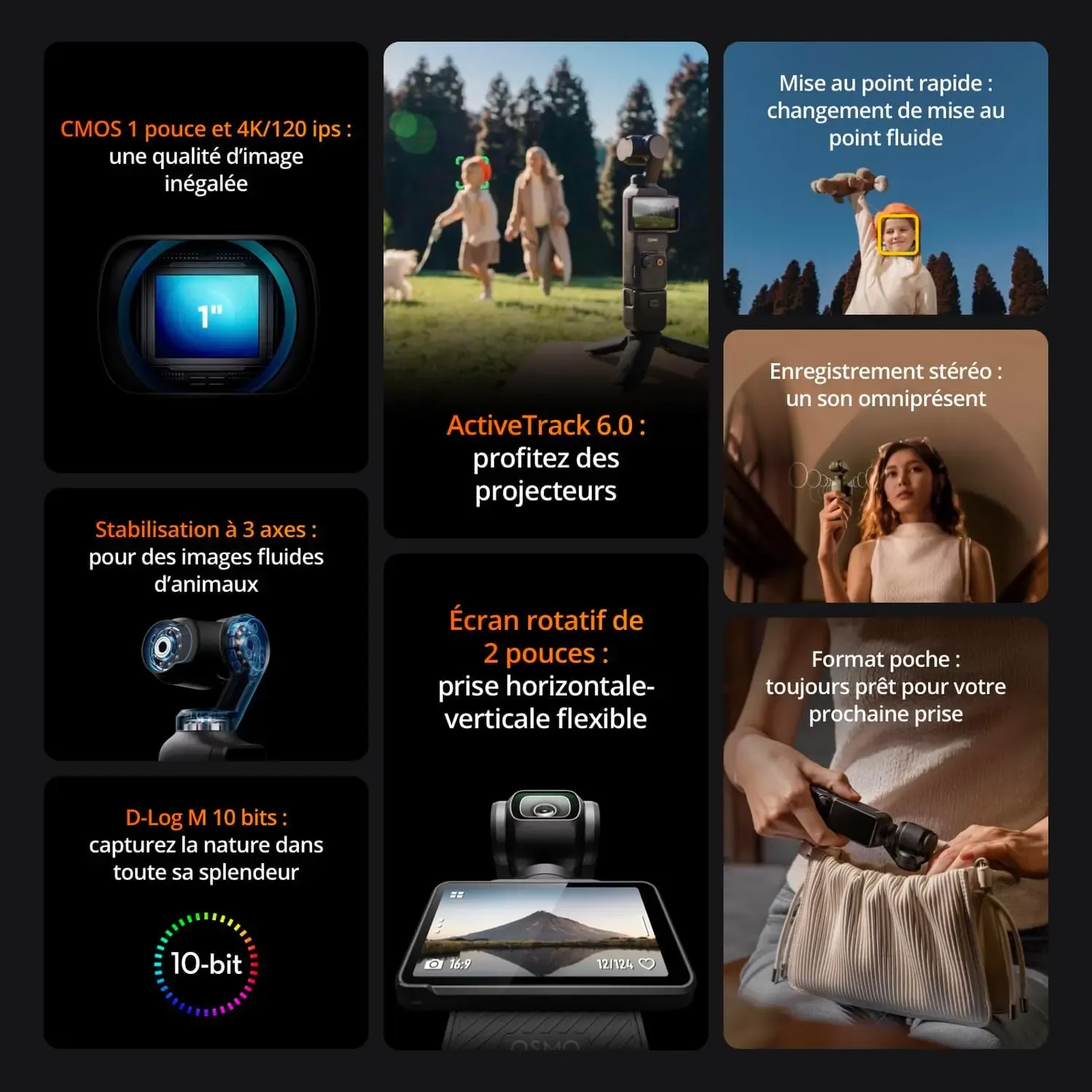 Fonctionnalites DJI Osmo Pocket 3