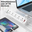 LDNIO Power Strip Universal Multi Outlet Plugs and USB Extension Cable Network Filter Surge Protector Pop Socket Charger Adapter