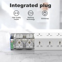 LDNIO Power Strip Universal Multi Outlet Plugs and USB Extension Cable Network Filter Surge Protector Pop Socket Charger Adapter