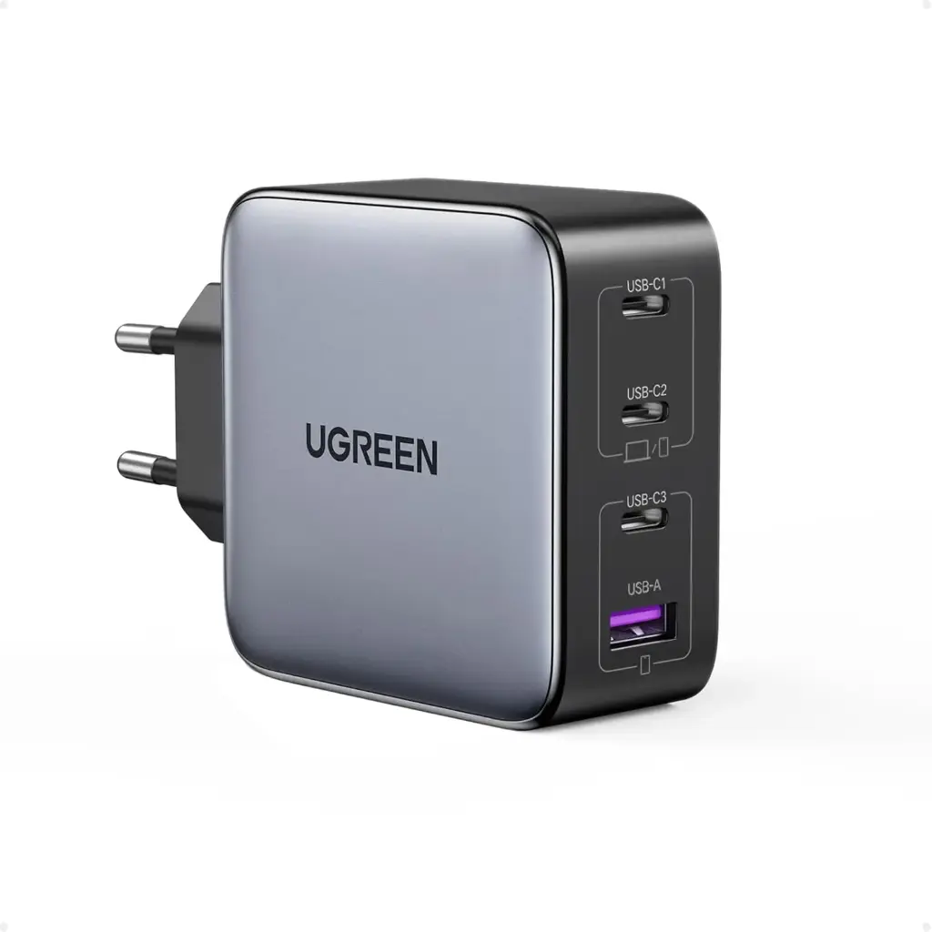 UGREEN Nexode 100W Chargeur USB C Rapide 4 Ports GaN Tech Prise USB C Compatible avec iPhone 17 Pro Max Air 16 Plus 15 14 13 12 Galaxy S24 S23 S22 A16 Pixel 9 8 7 iPad MacBook Air Pro M4 M3 M2 M1