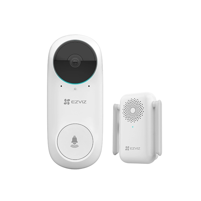 [CS-DB2C-A0-1E3WPBR] EZVIZ DB2C Kit - Kit de Sonnette vidéo Intelligente Wi-Fi à Batterie avec carillon 