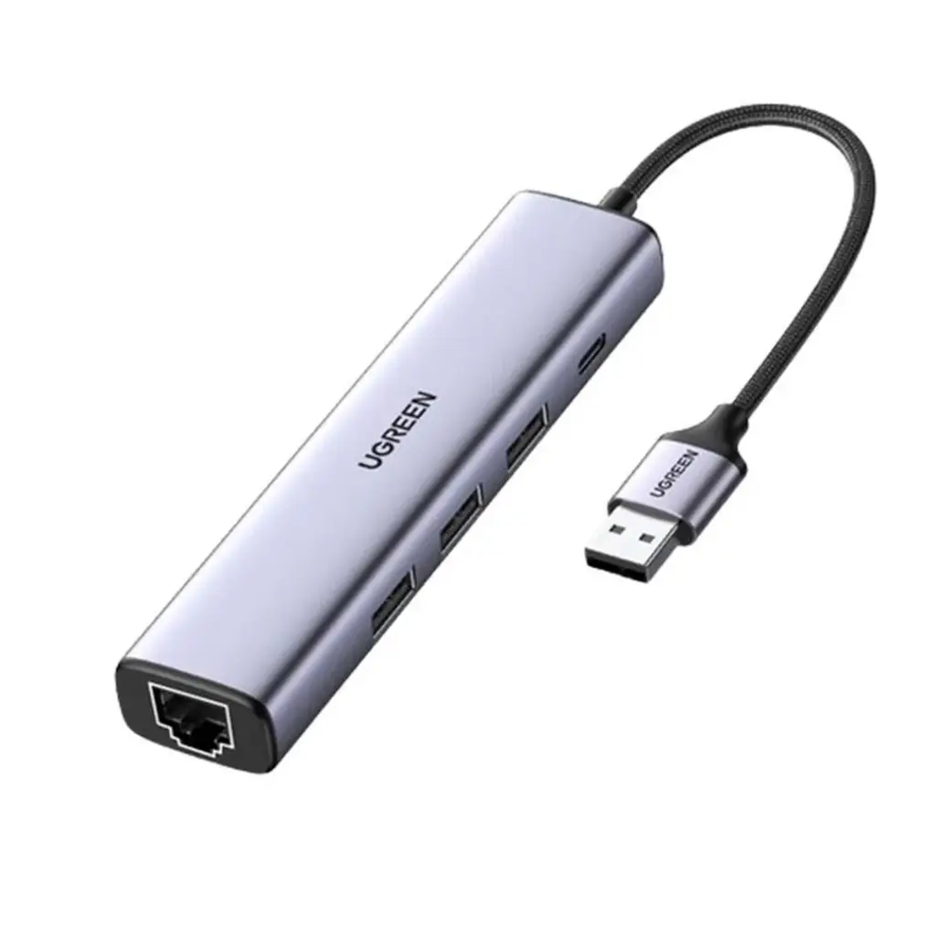 [CM475 60600 - 4 Ports] UGREEN CM475 60600 - 4 Ports  | USB C → 3x USB 3.0 et reseau RJ45 Gigabit