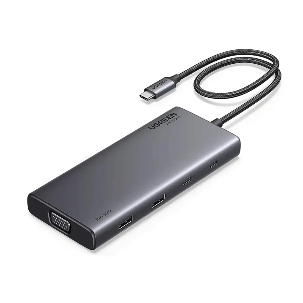 [CM639 35588 - 8 Ports] UGREEN CM639 35588 - 8 Ports  | USB C → 2x HDMI, VGA, 2x USB A 3.2, 2x USB C, 100 W 