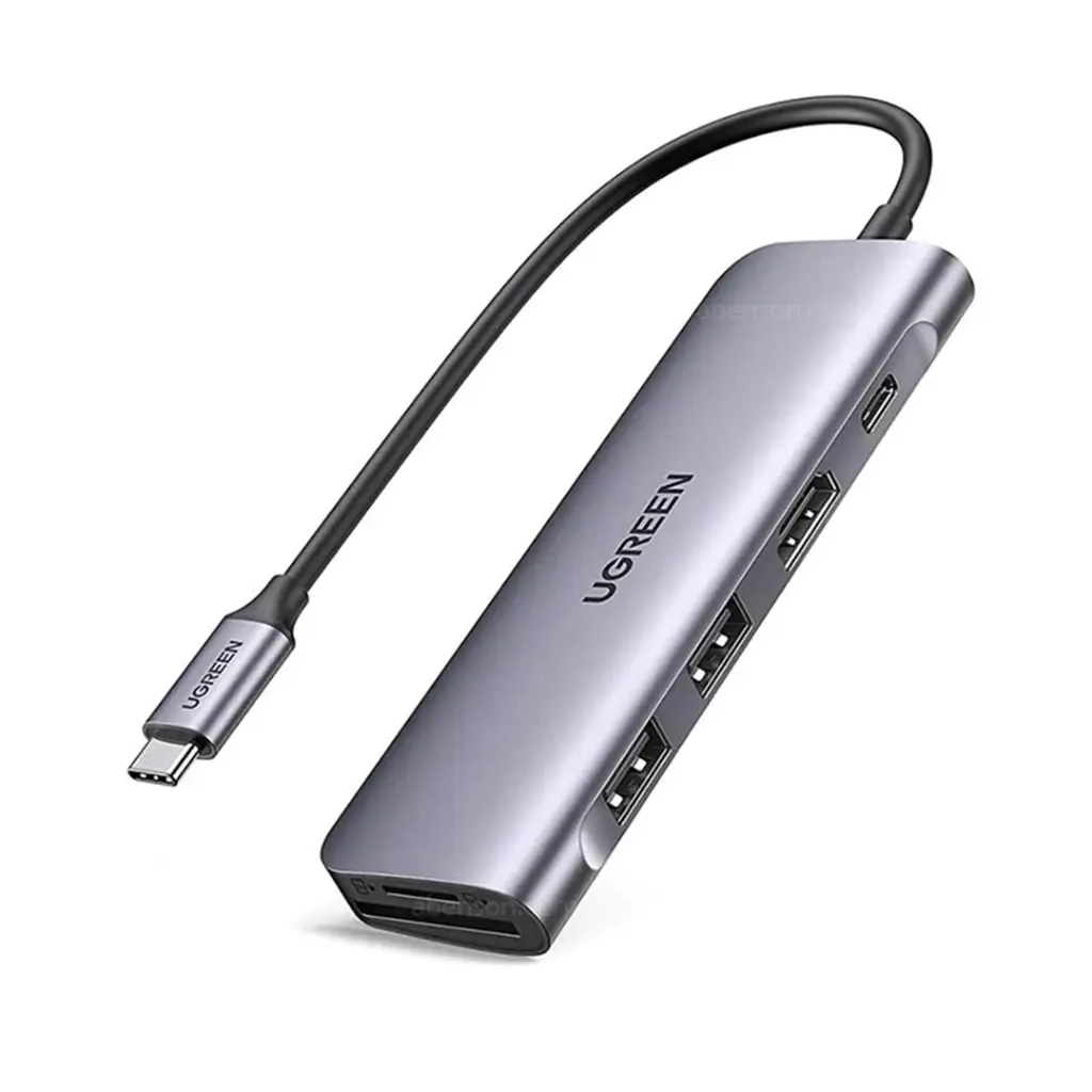 [CM195 70411 - 6 Ports] UGREEN CM195 70411 - 6 Ports  | USB C → HDMI 4K, Lecteur de carte mémoire SD et micro SD, 3x USB 3.0  
