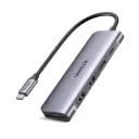 UGREEN CM195 70411 - 6 Ports  | USB C → HDMI 4K, Lecteur de carte mémoire SD et micro SD, 3x USB 3.0  