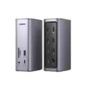 UGREEN CM555 90325 - Docking Station Multifonction 12 Ports | USB C → HDMI 8K, HDMI 4K,  DP 4K, PD 3.0 100W, USB A 3.2, USB C 3.2, 2x USB A 3.0, Gigabit Ethernet, carte SD/Micro SD TS et 1X 3x AUX de 0,5 mm