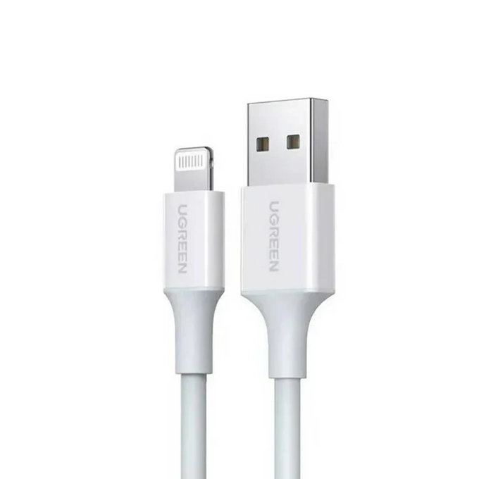 [US155 20730] UGREEN US155 20730 | Cable USB-A → Lightning (Certifié Mfi 2.4A) - 200cm BLANC