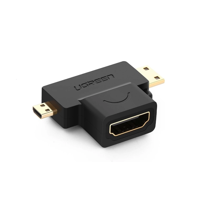 [HD129 20144] UGREEN HD129 20144 | Adaptateur Micro HDMI & Mini HDMI → HDMI Femelle