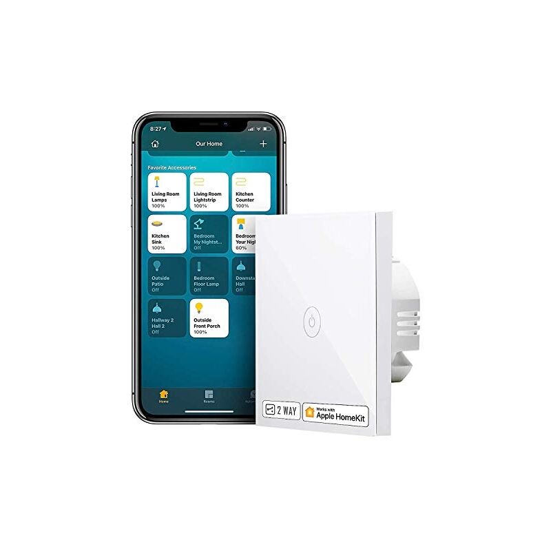 Meross MSS550  Interrupteur mural Wi-Fi intelligent 1/2