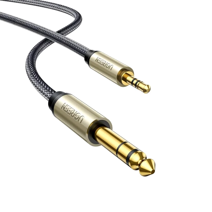[AV127 10628] UGREEN AV127 10628 - (AUDIO/AUXILIAIRE) | Cable Jack Audio 3.5mm  →  Cable Jack Audio 6.3mm - Double Sens - 2m 