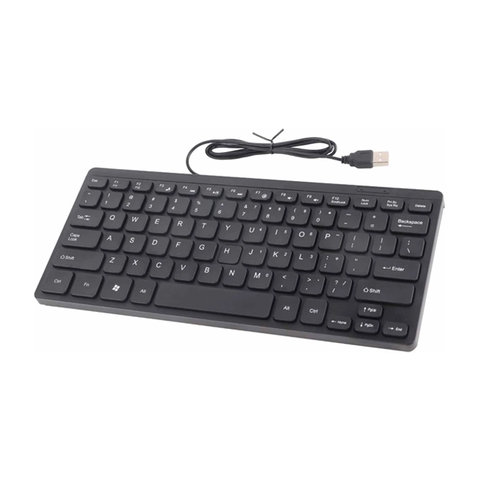 Mini Clavier Filaire USB, Clavier Numérique Multimédia Ultra-Mince K1000,