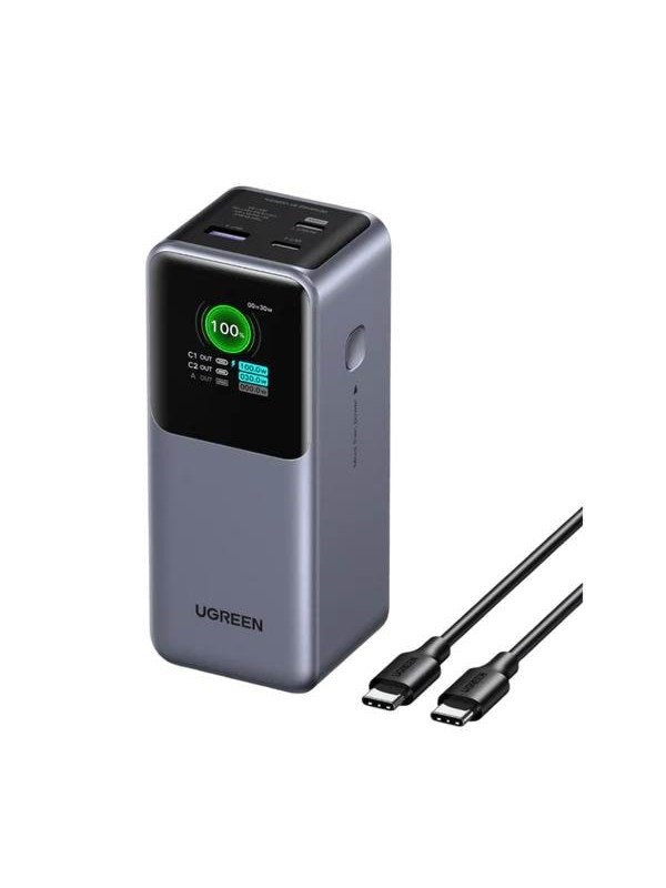 Ugreen 20000mAh Batterie externe à charge rapide 130W au lithium gris