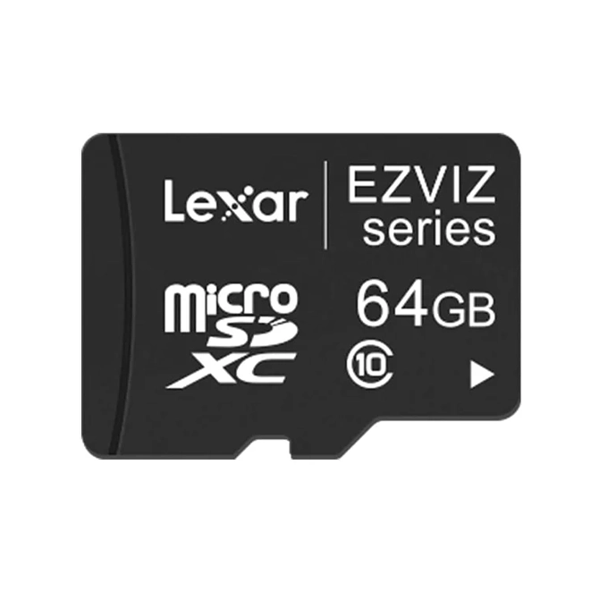 EZVIZ Micro-SD Card 64GB Carte Mémoire microSDHC, Vitesse de Lecture Allant jusqu'à 90MB/S,