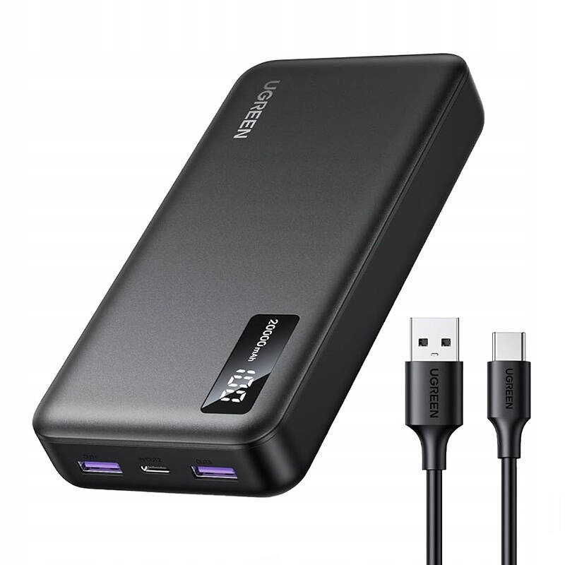 Nexode 20000mAh Power Bank Chargeur rapide pour téléphone portable 3 ports PD 20 W et QC 22,5 W, batterie externe USB C compatible avec iPhone 15 et Galaxy