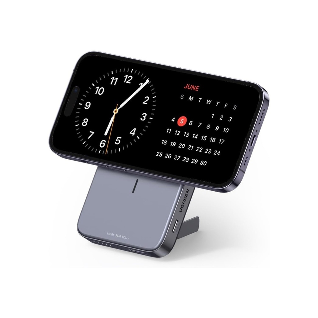 Ugreen 10000mAh Mini Powerbank Sans fil 20 W avec MagSafe Gris