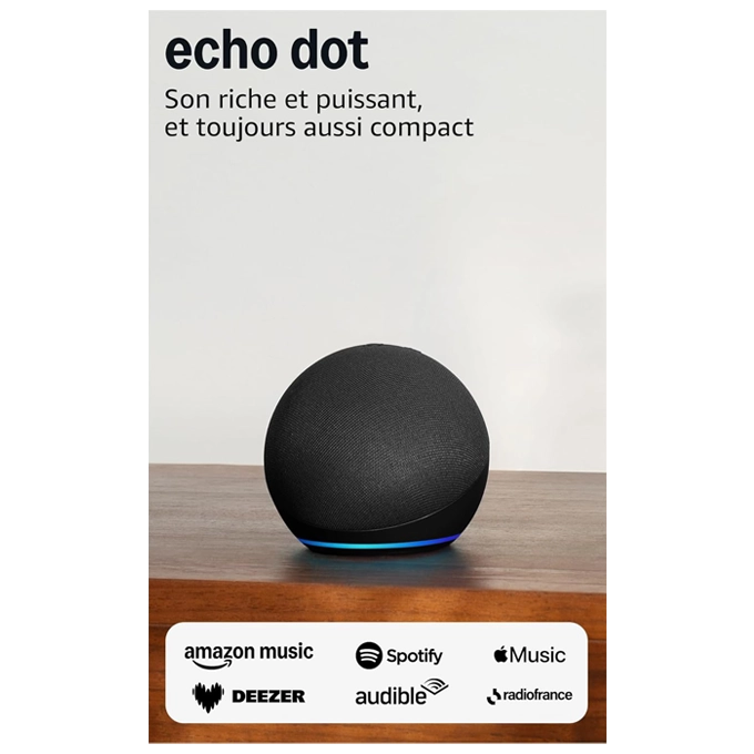 Echo Dot (Nouvelle génération) | Enceinte connectée Bluetooth et Wi-Fi au son puissant encore plus imposant