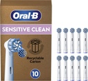 Oral-B Pro Lot De 10 Brossettes De Rechange Sensitive Clean, AUTHENTIQUES, Blanches, Brins Ultra Doux Pour Les Gencives Plus Saines, Embouts Pour Brosses A Dents Electriques Oral B Pro