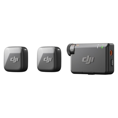 DJI Mic Mini (2 TX + 1 RX), Microphone cravate sans fil avec son riche en détails pour caméra/Android, idéal pour les vlogs à deux et la production en équipe.