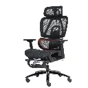 MEETION CHR32 - Siège de bureau - Fauteuil Gamer - Noir & orange Chaise de jeu ergonomique e-sport à dossier réglable avec repose-pieds