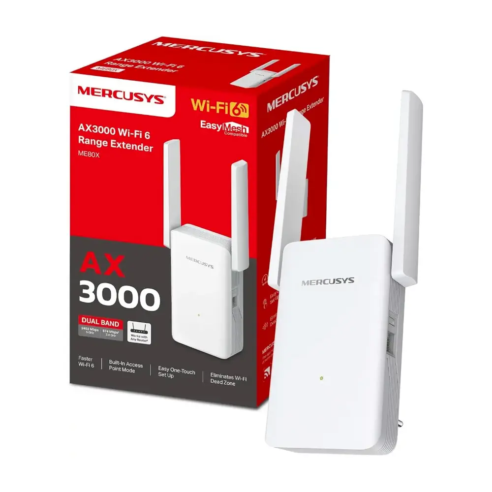 TP-Link Mercusys ME80X AX3000 Wi-Fi Range Extender