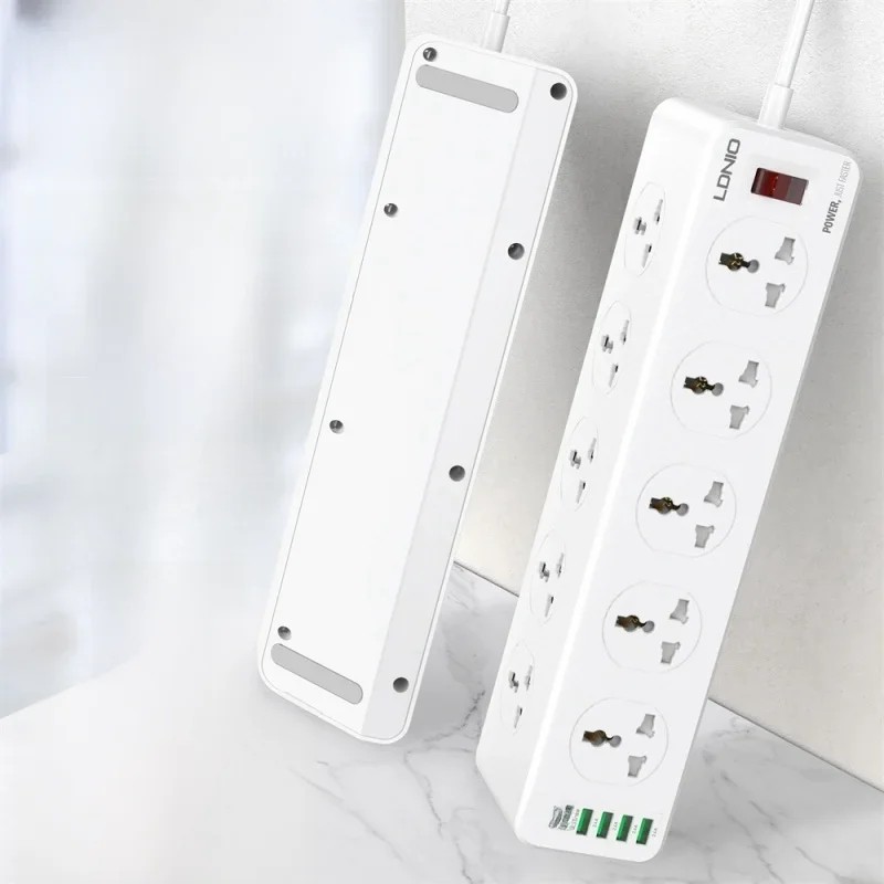 [SC10610C] LDNIO Multiprise universelle avec prises multiples et rallonge USB, filtre réseau, parasurtenseur, adaptateur de chargeur