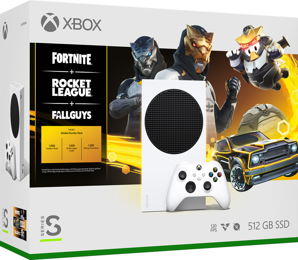 Pack Microsoft Xbox Series S Gilded Hunter 512 Go Wi-Fi Blanc