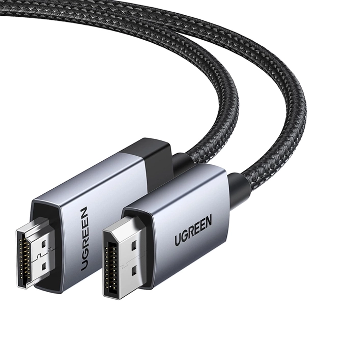 UGREEN DP119 — Câble DisplayPort vers HDMI 4K | GPU NVIDIA/AMD → Moniteur HDMI, TV, Nylon Tressé