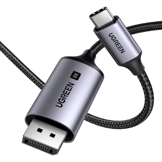 UGREEN CM556 — Câble USB-C vers DisplayPort 8K 60Hz 2m | MST Daisy Chain, Mode Clamshell, MacBook, Laptop