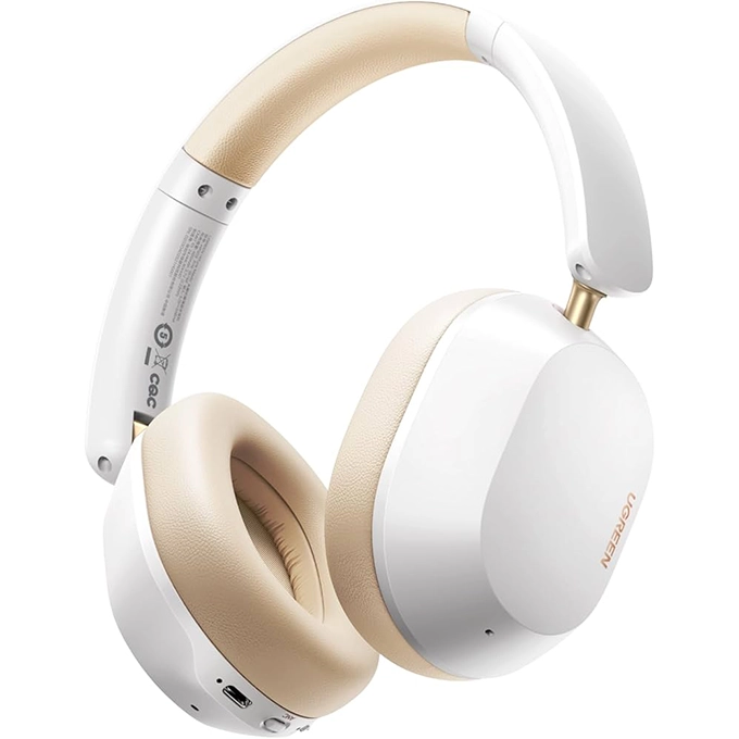 UGREEN HiTune Max 5c — Casque Bluetooth ANC Hi-Res Audio, Blanc/Or