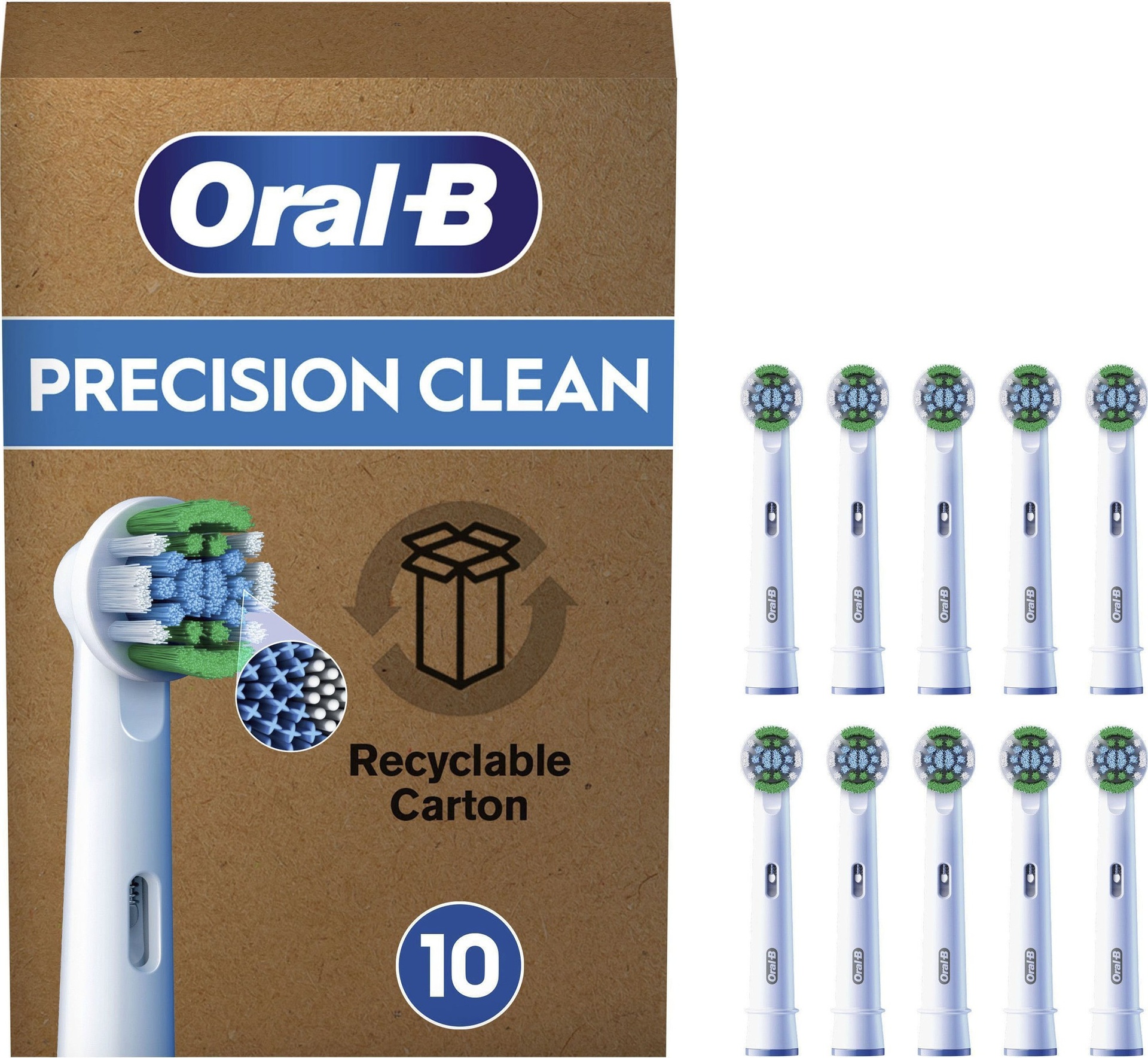 Oral-B Precision Clean White — Pack de 10 Brossettes de Rechange